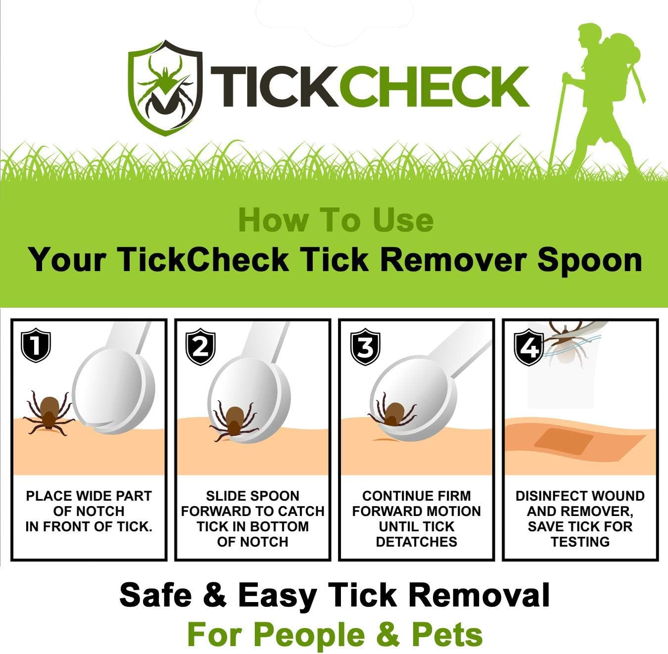 Tick Remover Spoon (1 Set, 3 Spoons)